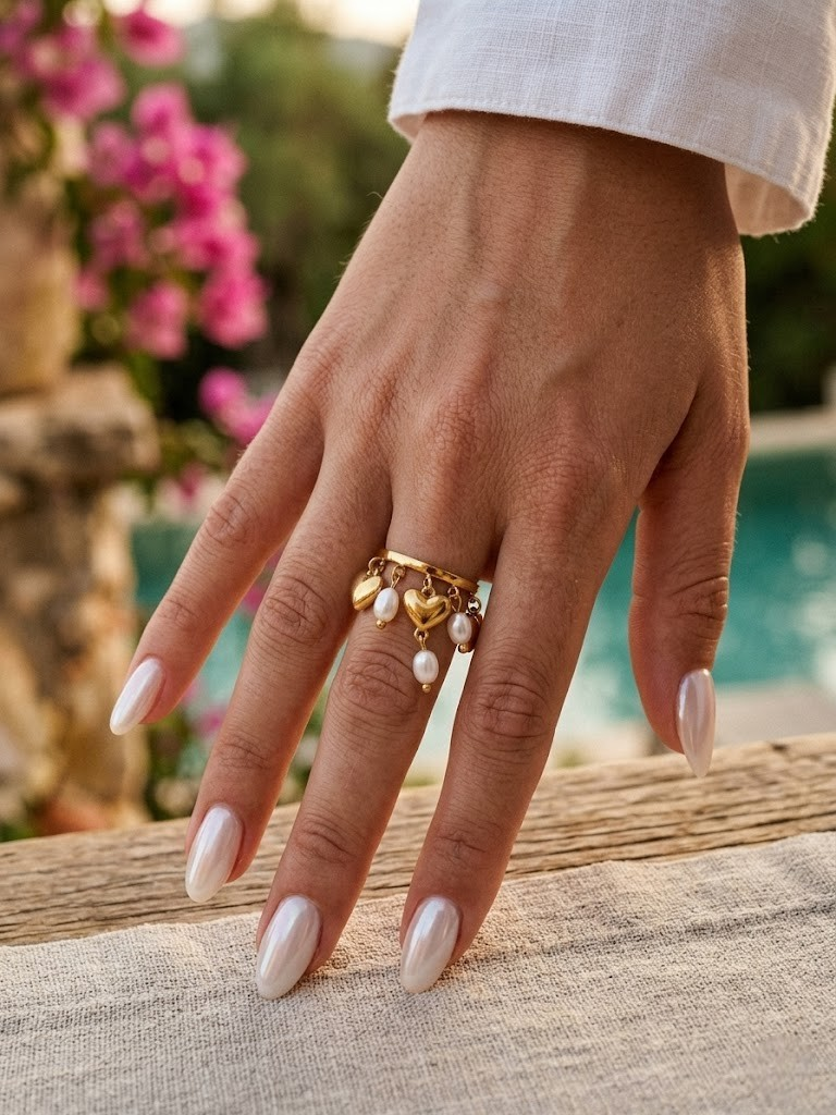 Bague Amour Perlé