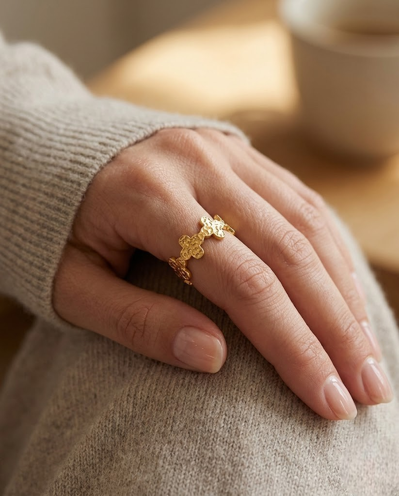 Bague Couronne Dorée