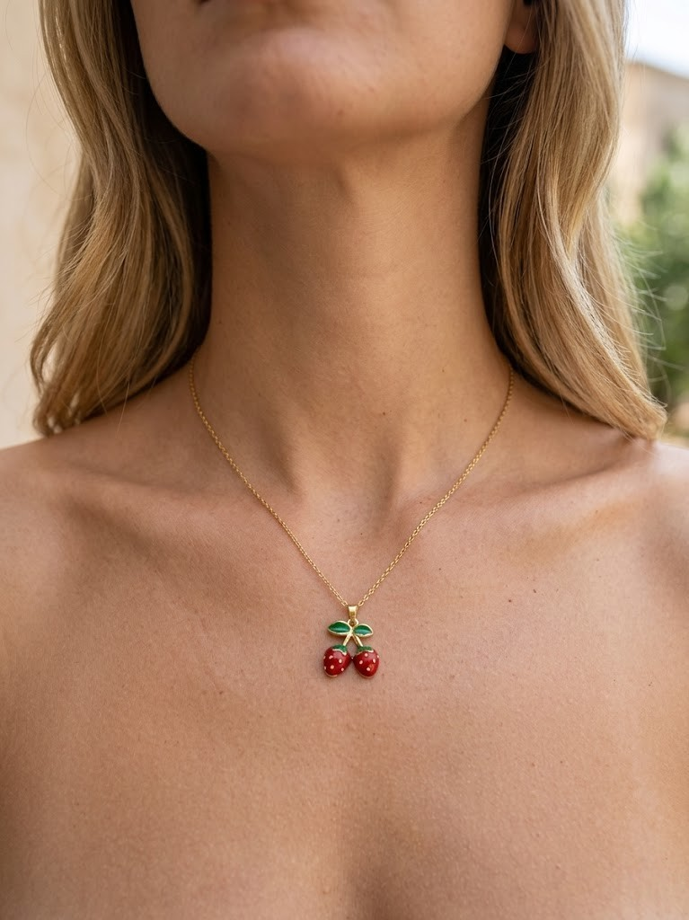 Collier Fraise des Bois