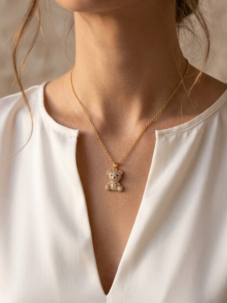 Collier Nounours Doré